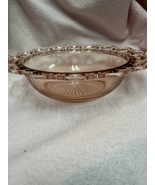 Vtg Anchor Hock Pink Depression Glass Old Colony Open Lace 9.5&quot; x 2.5&quot; B... - £12.62 GBP