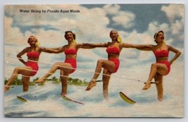 Water Skiing By Florida Aqua Maids At Cypress Gardens Postcard G39 - £3.82 GBP