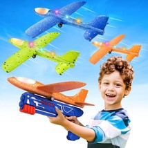 Fuwidvia 3 Pack Airplane Launcher Toys, 12.6&#39;&#39; LED Foam Glider Catapult Plane... - £18.22 GBP