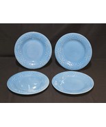 Vintage Libbey BLUE SNOWFLAKE 8.5&quot; Luncheon / Salad Plate - NEAR MINT Se... - $26.98