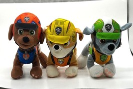 Nickelodeon Spin Master 2016 Rubble Zuma Rocky Paw Patrol 8&quot; Stuffed Animals - $27.71