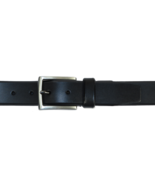 Men VALENTINI solid Leather Belt Classic Pin Buckle Business Dress V800 black