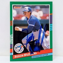 1991 Donruss #663 Rance Mulliniks SIGNED Card Toronto Blue Jays Autograph Card - £2.30 GBP