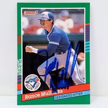 1991 Donruss #663 Rance Mulliniks SIGNED Card Toronto Blue Jays Autograph Card - £2.20 GBP