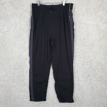 Athleta Globe Trotting Pants Womens 14 Black Drawstring Side Zip Casual ... - $25.03