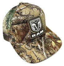 RAM Patch Logo RT Edge Camo Mesh Trucker Curved Bill Adjustable Hat - £22.08 GBP