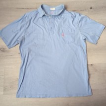 Johnnie O Polo Shirt Men&#39;s Size M Blue Golf Logo Short Sleeve - $17.82