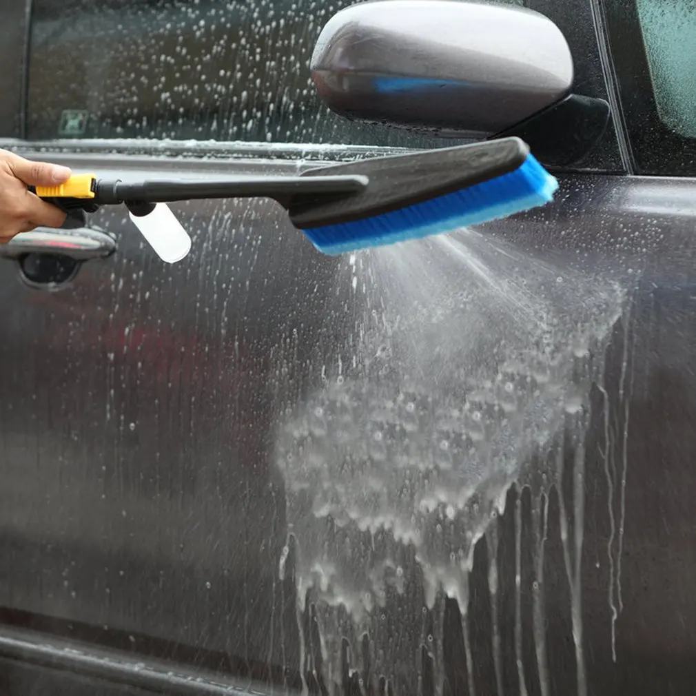 Blue Car Wash Brush with Foam Bottle and Handle - OY-13 - £17.03 GBP