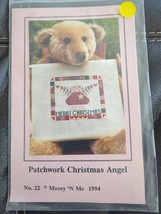 Mosey &#39;N Me Patchwork Christmas Angel Cross Stitch Pattern Chart No. 22 1994 - $8.54