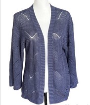 Sundance Womens Open Front Cora Cardigan Sweater Knitted Blue Sz XS Line... - £22.99 GBP