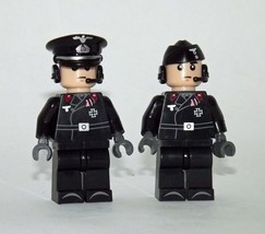 Minifigure Custom Toy Panzer Driver and Officer German WW2 set - £11.40 GBP