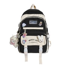Women Waterproof Backpack For Teenager Transparen Kawaii Large Capacity Cute Nyl - £37.74 GBP