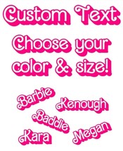 Your Name Doll Font High Quality Waterproof Vinyl Decal Stickers - Gift - $3.71+