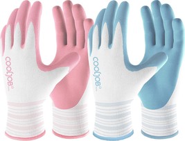 COOLJOB Gardening Gloves for Women Ladies, 2 Pairs Rubber (2 - £13.04 GBP