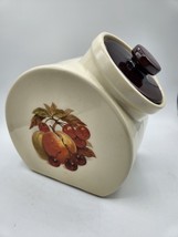 Vintage McCoy Fruit Cookie Jar Tilt Canister Harvest Peaches &amp; Cherries - £11.65 GBP