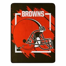 Cleveland Browns Blanket 46x60 Micro Raschel Dimensional Design Rolled - $68.99