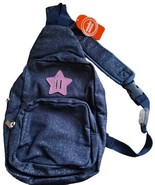 Wonder Nation Girls/Women Dark Purple W/Star Denim Adjustable Strap Slin... - £10.60 GBP