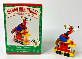1998 Hallmark Merry Miniatures Goofy&#39;s Caboose Mickey Express Ornament U60/8516 - £10.21 GBP