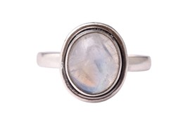 925 Argent Sterling Arc-en-Ciel Gem Taille 2-14 Ovale Fait à la Main Bague Women - £32.71 GBP+