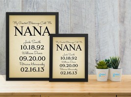 Personalized Framed Poster Gifts for Nana - Custom Christmas Gifts for Nana - £24.36 GBP+