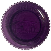 National Heisey Glass Museum Purple Commemorative Plate Newark Ohio Cup ... - $9.50