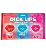 Dick Lips Gummy Cock Rings Assorted 3pk - $8.10