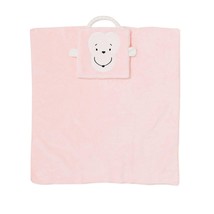 Izzy and Oliver Monkey Baby Travel Blanket 24" x 24" Pink Ultra Soft Polyester image 2