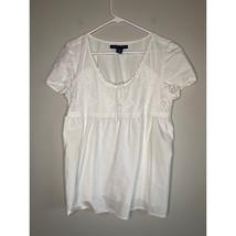 2000s Y2K Ashley Judd White Crochet Festival Boho Western Rodeo Babydoll... - $38.33 CAD