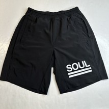 Lululemon Shorts Mens Medium Pace Breaker Lined Black 9&quot; Soul Cycle Workout EUC - £31.41 GBP