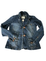 Limited Too Jean Jacket Blue Denim Girls XL Pockets Blazer EUC Princess Seams St - £18.49 GBP