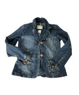 Limited Too Jean Jacket Blue Denim Girls XL Pockets Blazer EUC Princess ... - £18.18 GBP