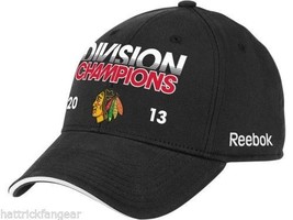 Chicago Blackhawks 2013 NHL Division Champions Stretch Fit Hockey Cap Hat - $17.09