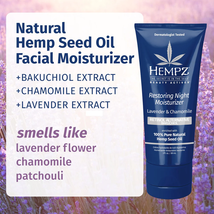 Hempz Restoring Night Moisturizer Lavender & Chamomile, 3 Oz. image 2