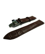 22mm Genuine Leather Watch Band Strap Fits MARINA LUMINOR Brown Deployme... - $18.00