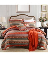 Newlake Striped Classical Cotton 3-Piece Patchwork Bedspread Quilt, Quee... - $67.95