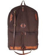 Western Tan Canvas Floral Tooled Travel Carry Garment Storage Bag 32SKGarment - $99.99