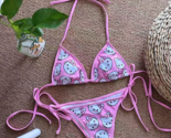 New Hello Kitty Bikini Set Swimwear Women Girls Bra Thong Girls Underwea... - £15.79 GBP
