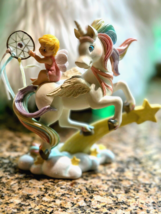 Vintage Starry Rainbow Unicorn Dreams Inspiration Magical Dream Catcher Figurine - £31.96 GBP