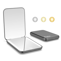 Rechargeable Pocket Mirror, Double Sided 1X/3X Magnification Compact Van... - $13.75