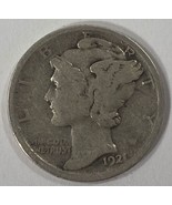 1921 10C Mercury Dime in Very Good Condition, Full Rims &amp; 4-Digit Date - $1,873.73 MXN