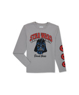 Star Wars Boys Long Sleeve Darth Vader Graphic T-Shirt, Gray Size M(8) - €14,54 EUR