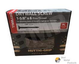 Huttig-Grip Drywall Screws 1-5/8&quot; x #6 2 lb - 1200703 - $23.91 CAD