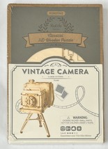 Vintage Camera 3D Wood Puzzle Kit Laser 142 pc TG403 Kids 8+ DIY Robotime NIP - £15.41 GBP