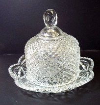Fostoria for Avon domed round glass butter dish - £12.62 GBP