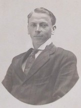 RPPC Handsome Dapper Young Gentleman in Tie Portrait Postcard AZO c1904-1918 - £6.38 GBP