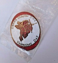 Motorcycle M/C Club GWRRA Valentines Day Motorcycle Club Pin Chapter C-1-I - £7.05 GBP