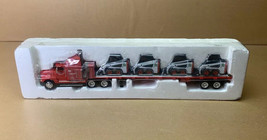 Bobcat Tractor Truck w/ Trailer &amp; 4 Bobcat 753 Skid Steer Loaders 1/50 Diecast - $149.99