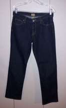 GAP CURVY STRAIGHT DK WASH LADIES JEANS-8/29A-BARELY WORN-NICE-COTTON/PO... - $14.01
