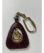 GUCCI Horsebit Keyring Gold Metal fittings Charm Leather Red - $126.29 CAD