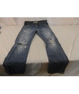 RARE Levis 514 Men&#39;s Slim Straight Jeans 33x34 MAKER FASHION TEARS &amp; RIP... - €33,84 EUR